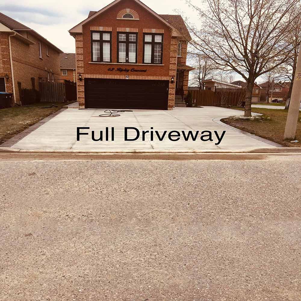 Professional plain concrete installation featuring custom color and a decorative border finish for a premium look.