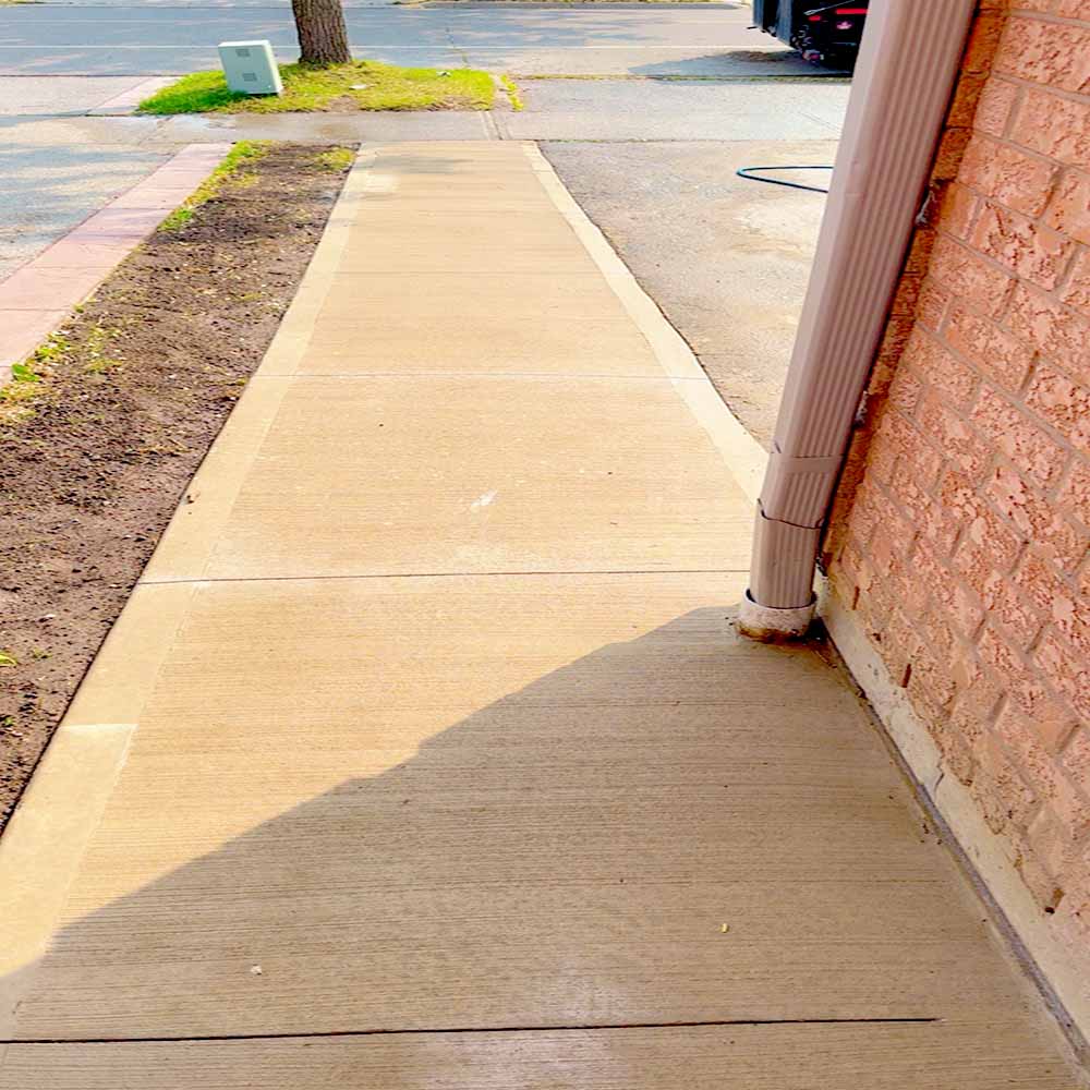 Professional plain concrete installation featuring custom color and a decorative border finish for a premium look.