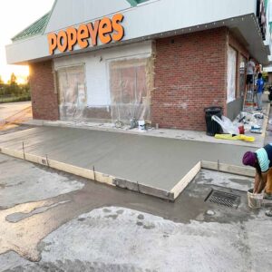 High-quality plain concrete surface with no color or border, showing a clean and smooth finish for renovation projects.