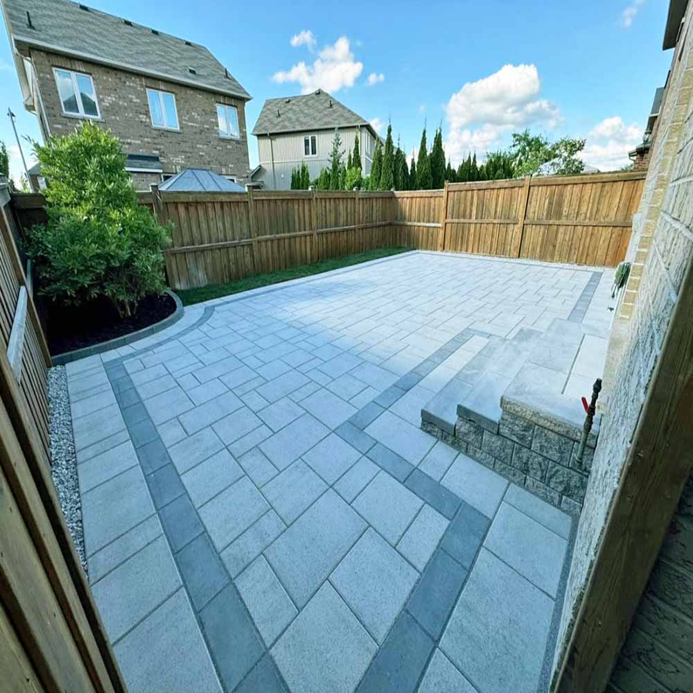 Large format interlocking pavers for a contemporary look.
