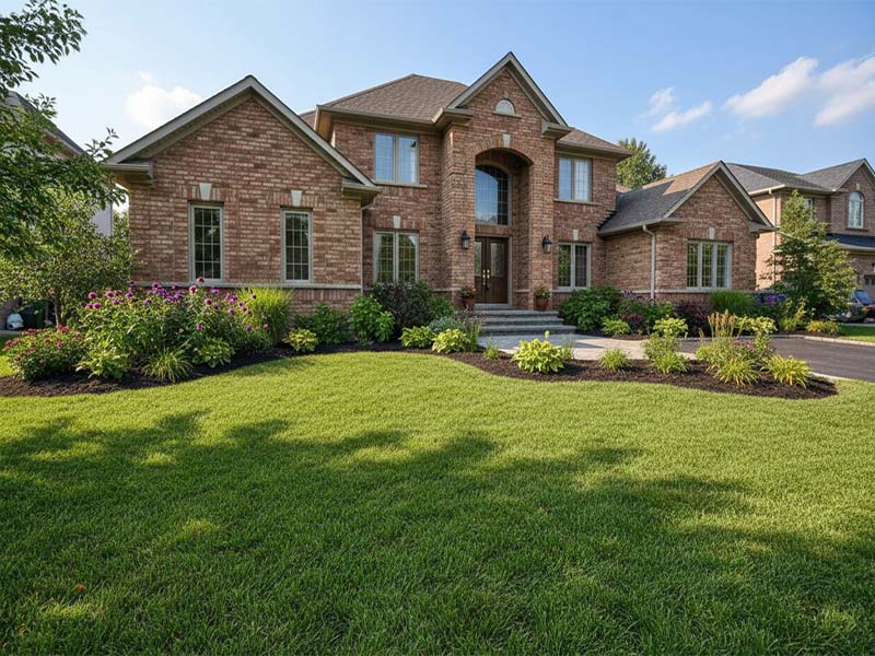 Landscaping sod installation and garden beds in GTA